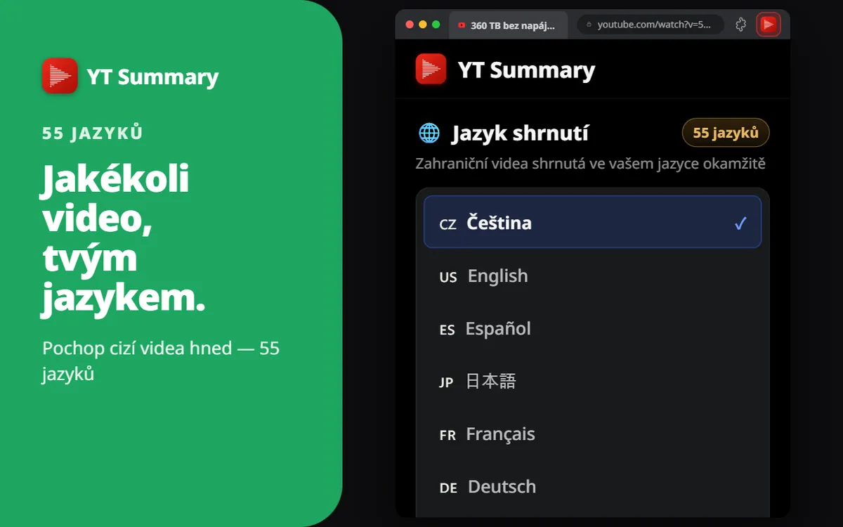 55 jazyků