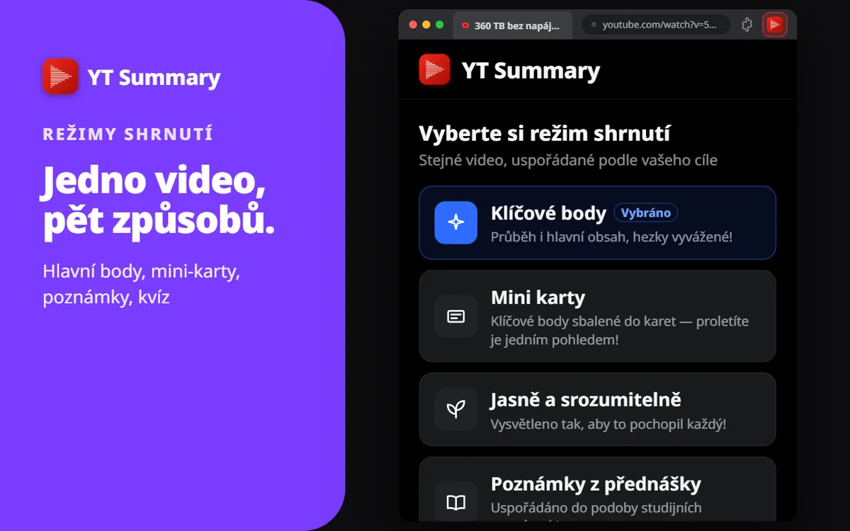 5 režimů