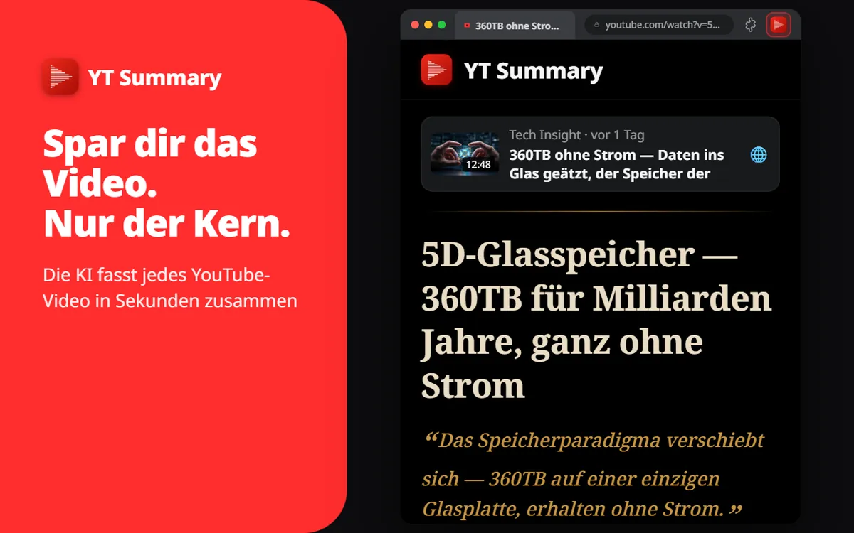 Videos sind lang. Deine Zeit ist kostbar.