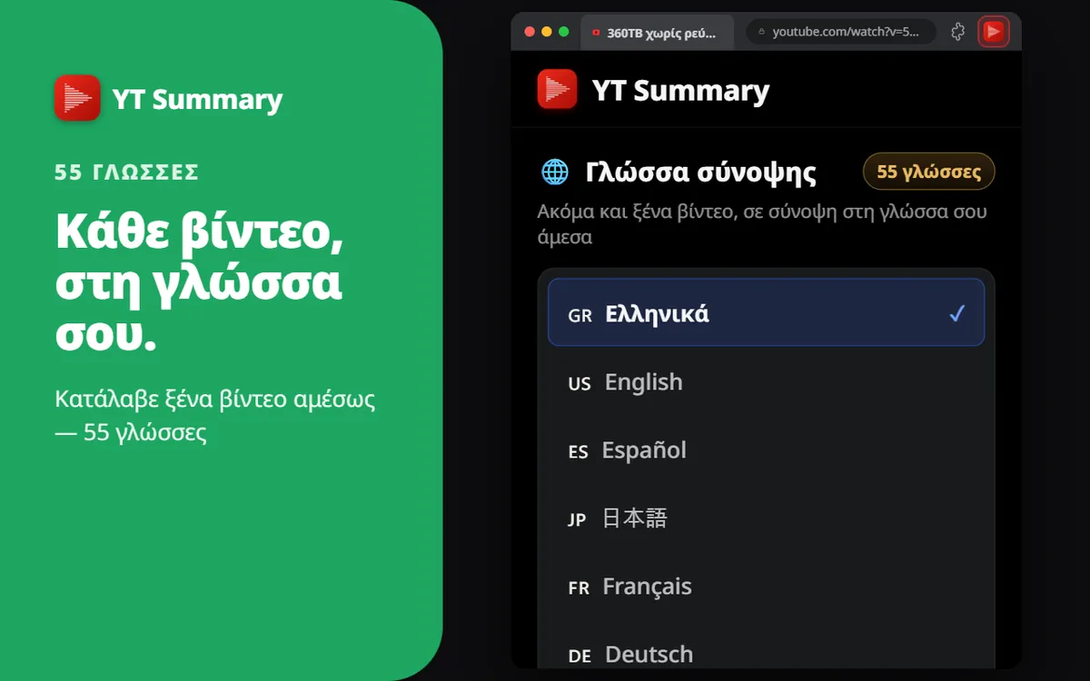 55 γλώσσες
