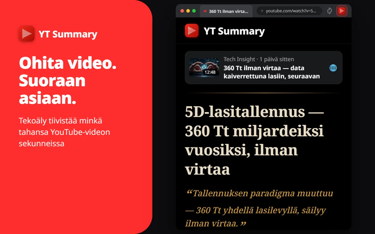 Videot ovat pitkiä. Aikasi arvokasta.