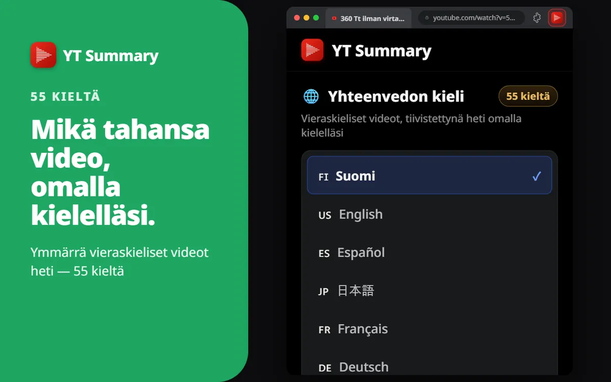55 kieltä