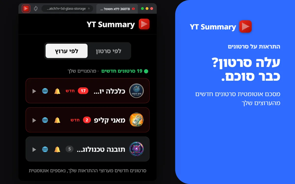 סרטונים חדשים