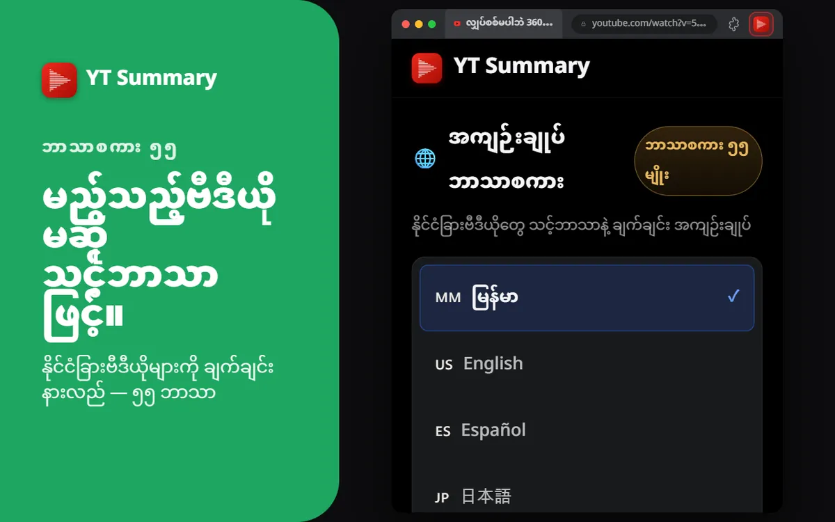 ၅၅ ဘာသာစကား