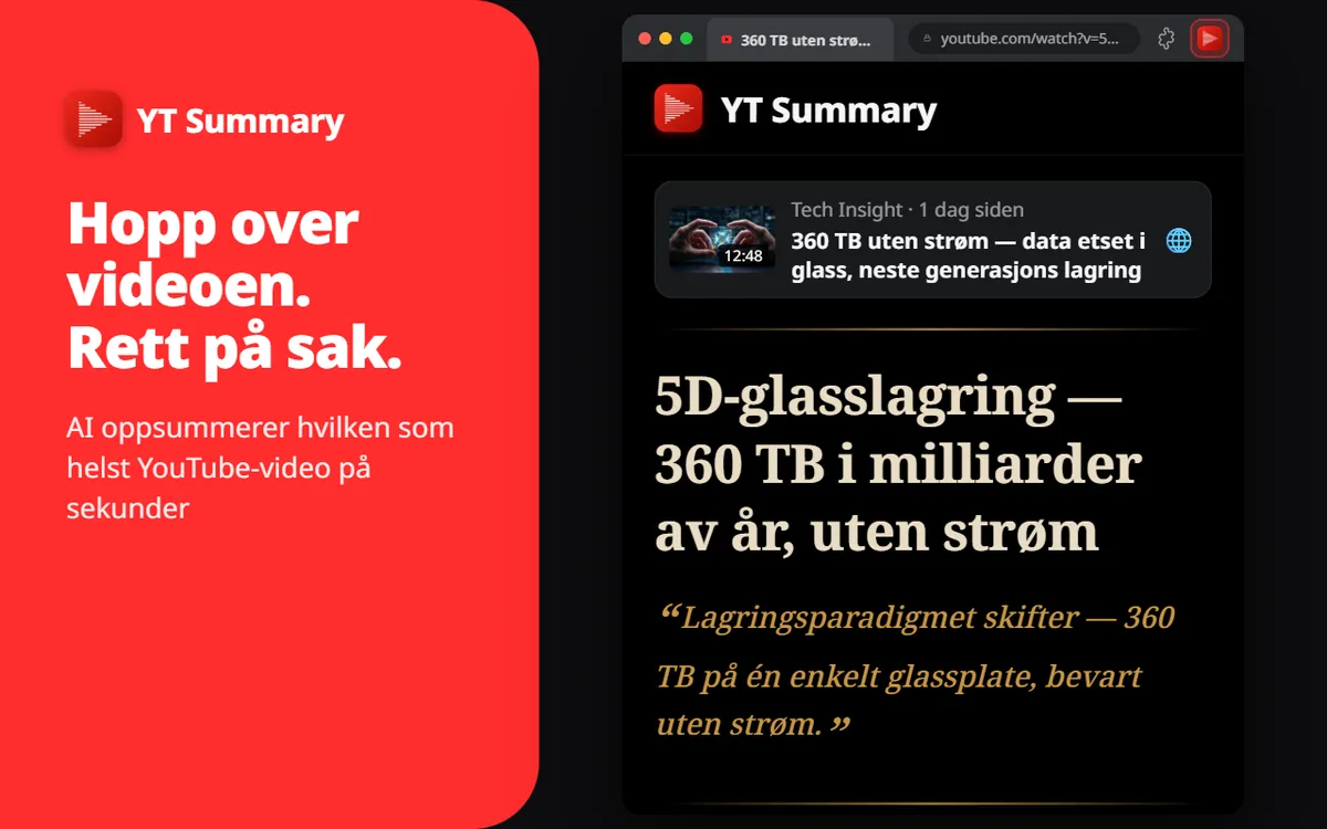 Videoer er lange. Tiden din er dyrebar.